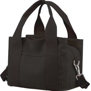 Canvas Tote Bag for Women Crossbody Shoulder Handbag with Compartments for Work